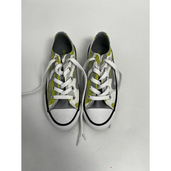 Converse Kids Chuck Taylor All Star Camo Ox White/Ash Stone/Lime Twist Sz 13 New - Picture 8 of 8